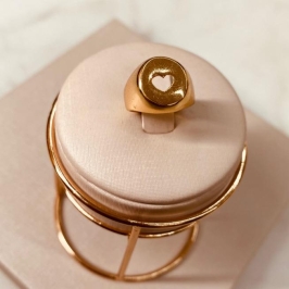 AN OURO DEDINHO CORAÇÃO VAZADO