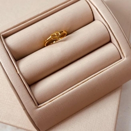 AN OURO FALANGE LISO CORAÇÃO VAZADO