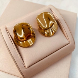 BR AÇO OURO 2 CIRCULOS ASSIMETRICOS