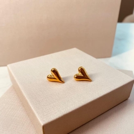 BR AÇO OURO CORAÇÃO LISO LONGO