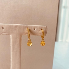 BR OURO ARGOLA FINA MICRO CRAVEJADA PG AMARELO