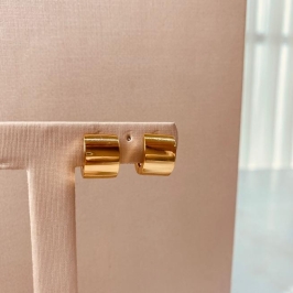 BR OURO ARGOLA LARGA LISA