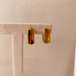 BR OURO ARGOLA LISA QUADRADA