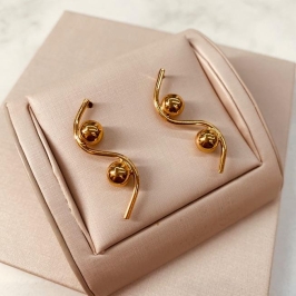 BR OURO FIO ONDULADO 2 BOLAS