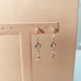 BR PRATA ARGOLA FINA 2 PGS ZIRCONIAS