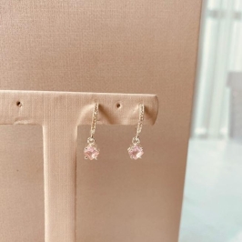 BR PRATA ARGOLA FINA MICRO CRAVEJADA PG ROSA