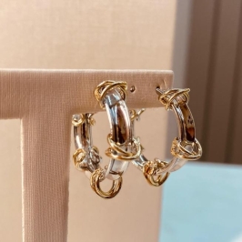 BR PRATA ARGOLA PRATA DETALHE OURO