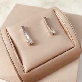 BR PRATA TUBO ZIRCONIA QUADRADA