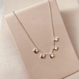 CK PRATA QUADRADOS LISOS