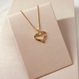 CL OURO CORAÇÃO FINO VAZADO