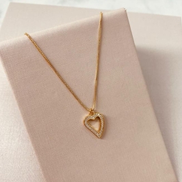 CL OURO CORAÇÃO VAZADO CRAVEJADO EM VOLTA