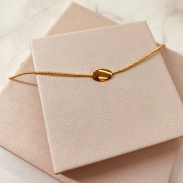 PL OURO BOLINHAS CHAPA OVAL