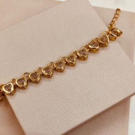 PL OURO ZIRCONIAS CORAÇÕES