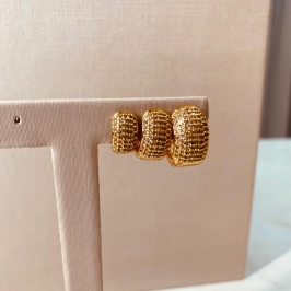 TRIO OURO ARGOLA GROSSA MICROCRAVEJADA