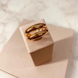 AN OURO DUPLO ARO LISO