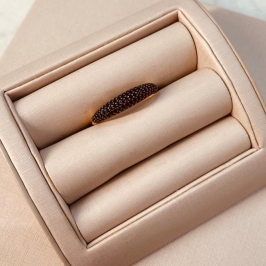 AN OURO FINO CRAVEJADO NEGRO RODINADO