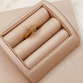 AN OURO FLOR DE ZIRCONIA P