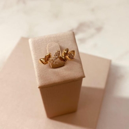 AN OURO FOLHAS LISAS E MICRO CRAVEJADAS