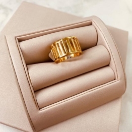 AN OURO LARGO VAZADO