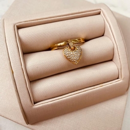 AN OURO PG CORAÇÃO CRAVEJADO