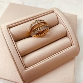 AN OURO VAZADO 2 LINHAS CRAVEJADAS