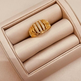 AN OURO VAZADO ZIRCONIAS INFINITOS