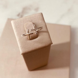 AN PRATA CRUZ LISA E MICRO CRAVEJADA