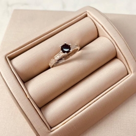 AN PRATA SOLITÁRIO ONIX ARO MICRO CRAVEJADO