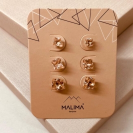 TR PRATA ZIRCONIA QUADRADA CHAMPANHE