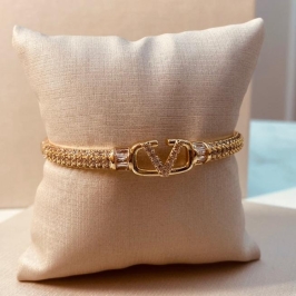 BRAC OURO CRAVEJADO VALENTINO