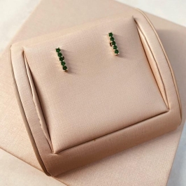 BR PRATA 5 ZIRCONIAS ESMERALDAS