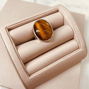 AN PRATA 925 OLHO DE TIGRE OVAL