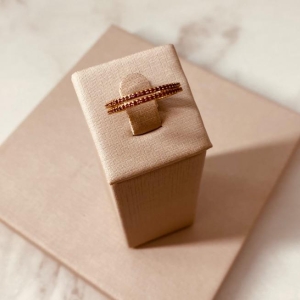 APARADOR OURO FINO MICRO CRAVEJADO ROSA