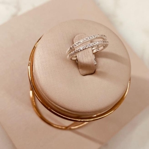 APARADOR PRATA 925 FINO MICRO CRAVEJADO