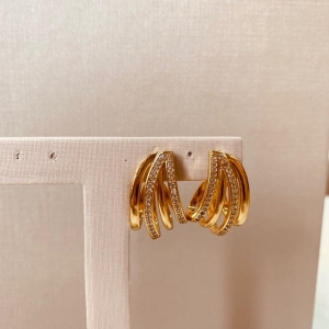 BR OURO 4 FIOS 2 CRAVEJADOS CRISTAL