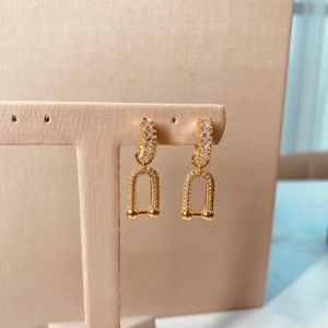 BR OURO ARGOLA BAGUETE PG RENATA MICRO CRAVEJADO