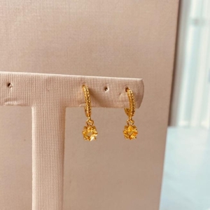 BR OURO ARGOLA FINA MICRO CRAVEJADA PG AMARELO