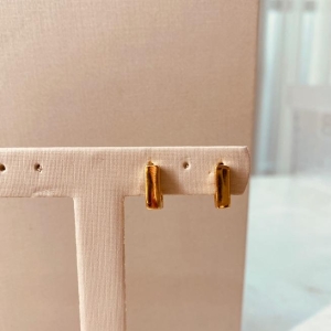 BR OURO ARGOLA FINA QUADRADA LISA