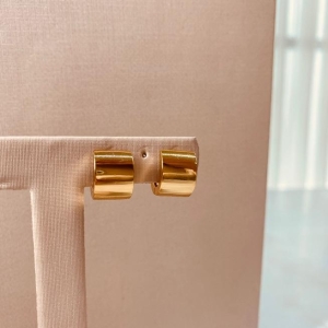 BR OURO ARGOLA LARGA LISA