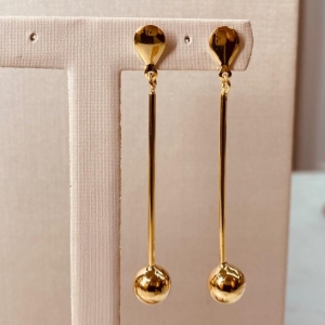 BR OURO BASE LISA PENDULO BOLA LISA 14MM