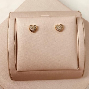 BR OURO CORAÇÃO MICROCRAVEJADO P