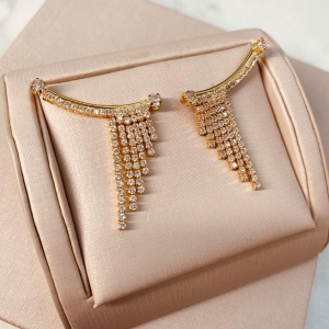 BR OURO EARCUFF FRANJA ZIRCONIAS