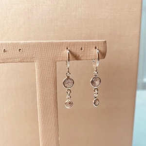 BR PRATA ARGOLA FINA 2 PGS ZIRCONIAS