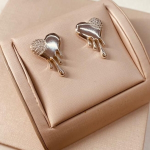 BR PRATA CORAÇÃO DERRETIDO MICRO CRAVEJADO