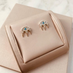 BR PRATA OLHO GREGO MICRO CRAVEJADO