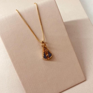 CL OURO NSA SENHORA MANTO AZUL