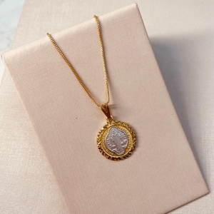 CL OURO SÃO BENTO RODINADO REPLICA