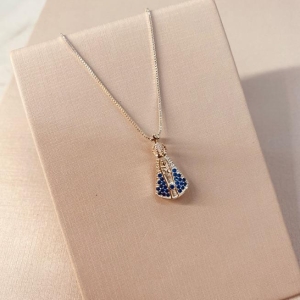 CL PRATA NSA SENHORA MANTO AZUL