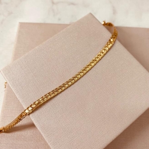 PL OURO GRUMET ACHATADA DETALHADA