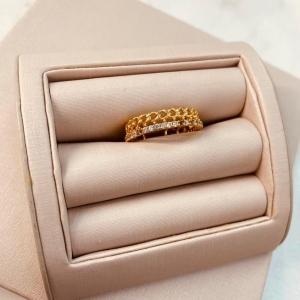 AN OURO CORRENTE FIO CRAVEJADO REGULÁVEL